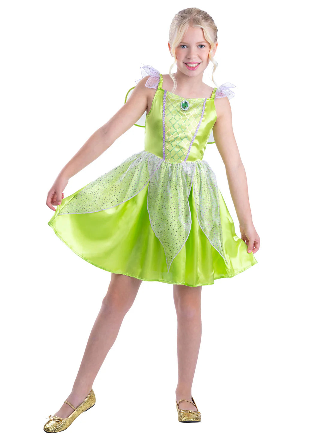 Green Fairy Costume Tinkerbell Dress for Girls 2