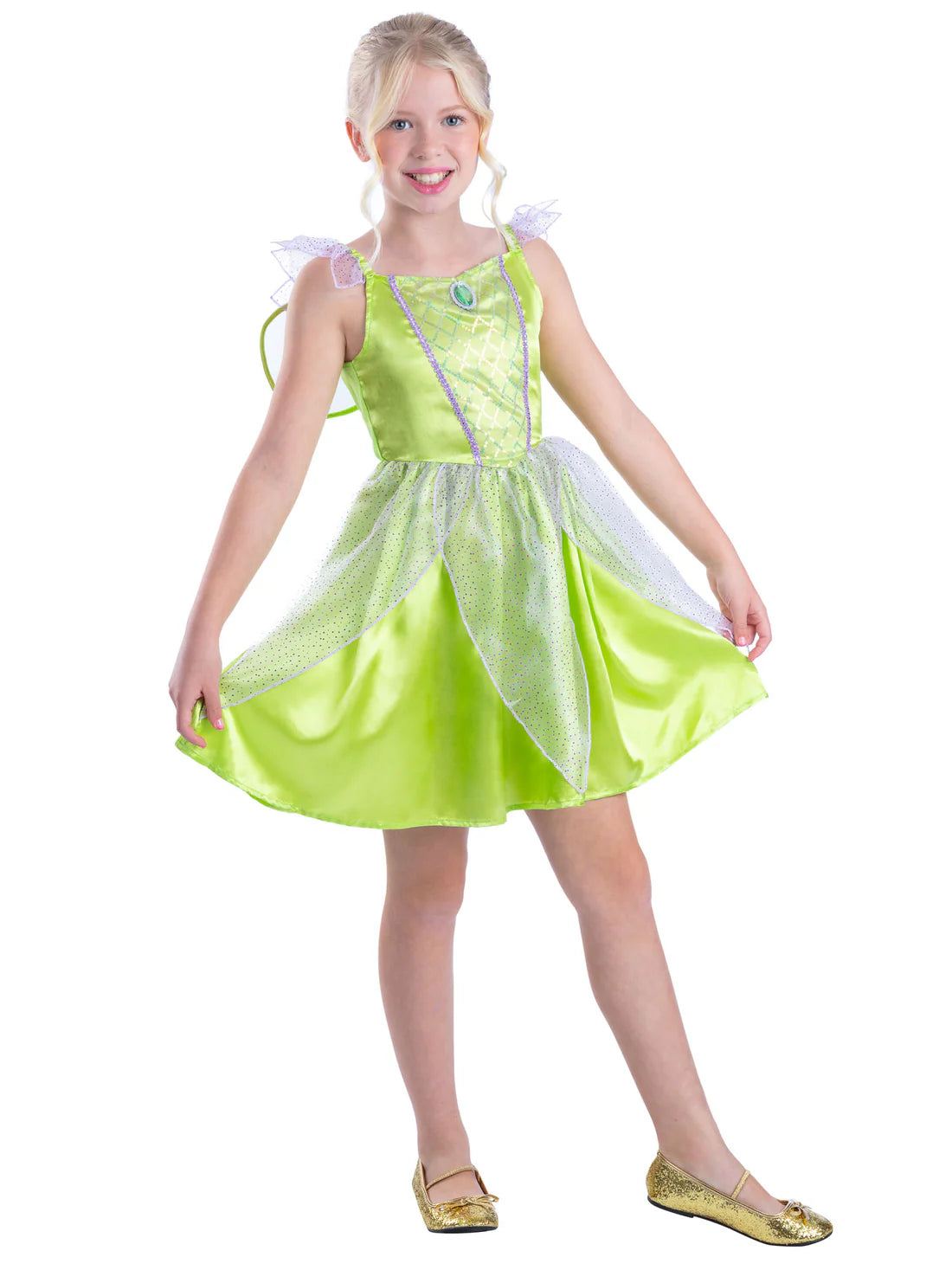 Green Fairy Costume Tinkerbell Dress for Girls 1