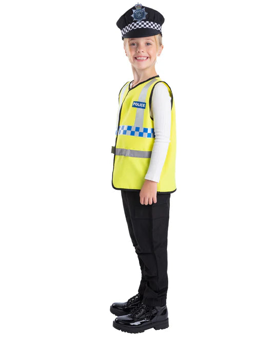 UK Police Kit with Vest Hat and 5 Pieces Toy Accessories 3