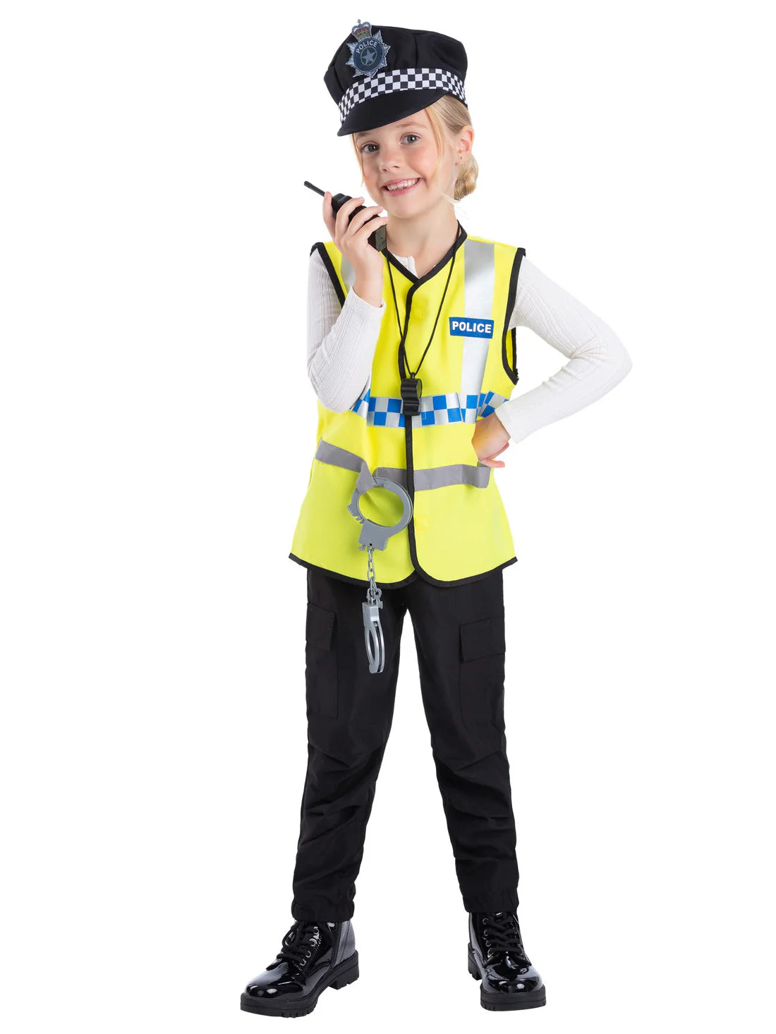 UK Police Kit with Vest Hat and 5 Pieces Toy Accessories 1