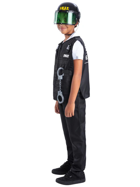 Swat Costume with Vest Hat and 4 Piece Toy Set 2