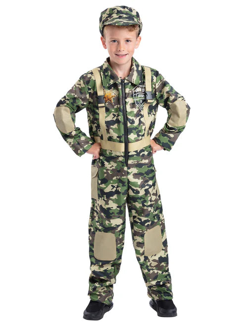 Army Costume Camo with Hat for Kids 1