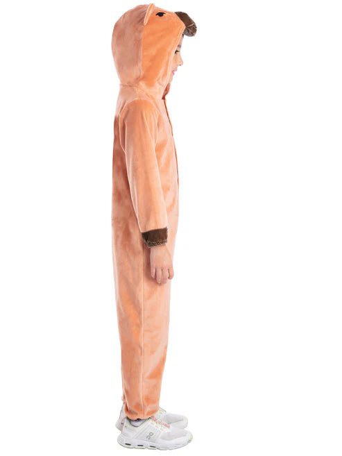 Capybara Costume Kids Jumpsuit with Hood 3