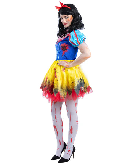 Zombie Apple Princess Costume Sleeping Beauty Horror Dress 4