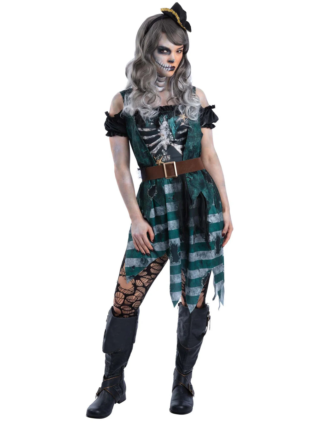 Skeleton Pirate Buccaneer Costume 2