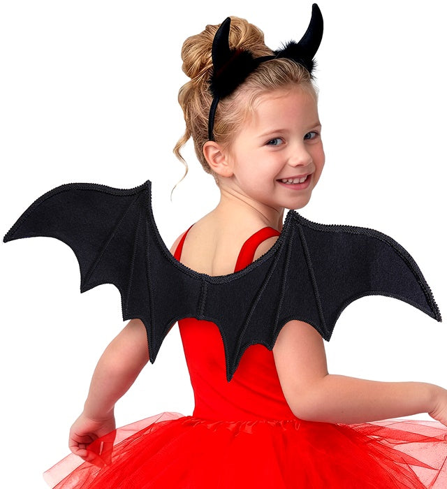 Black Devil Dress-Up Set  Wings, Horns 