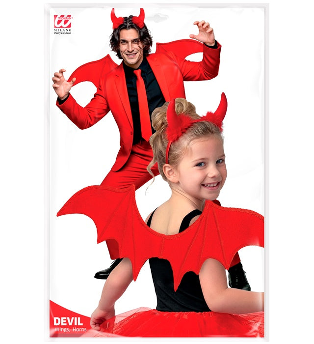 Red Devil Dress-Up Set  Wings, Horns 