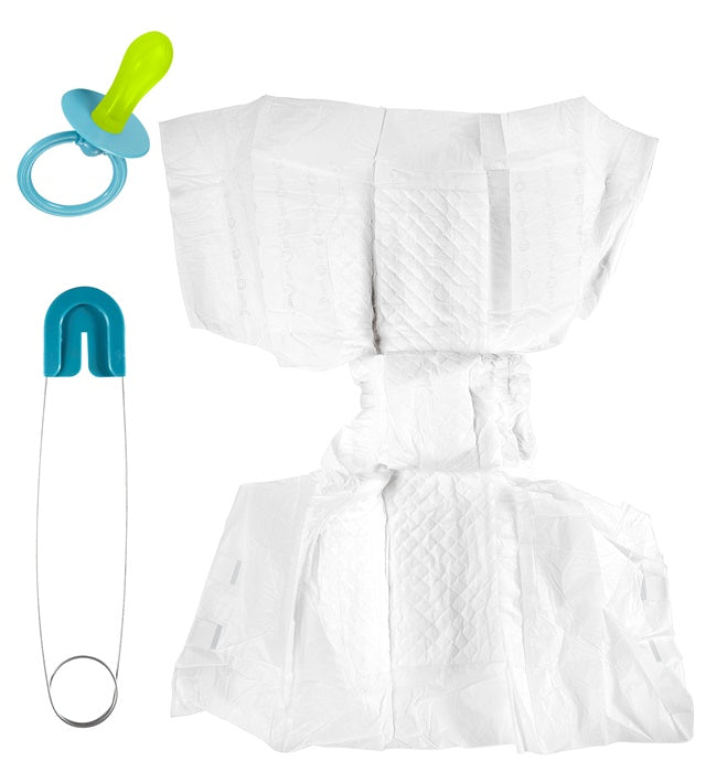 Blue Baby Set  Diaper, Pin, Pacifier 