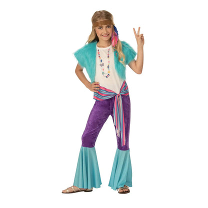 Hippy Girl Costume Woodstock Festival Child 1