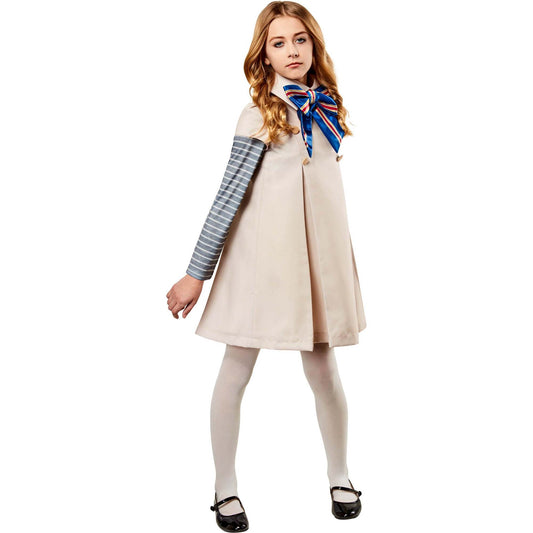 M3GAN Girls Costume Dress with attached Bow 1