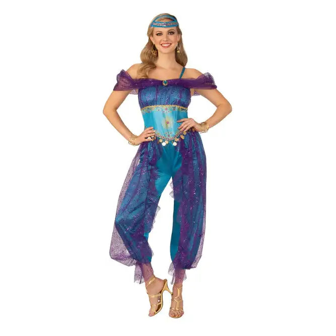 Ladies Genie Costume Blue Dress 1