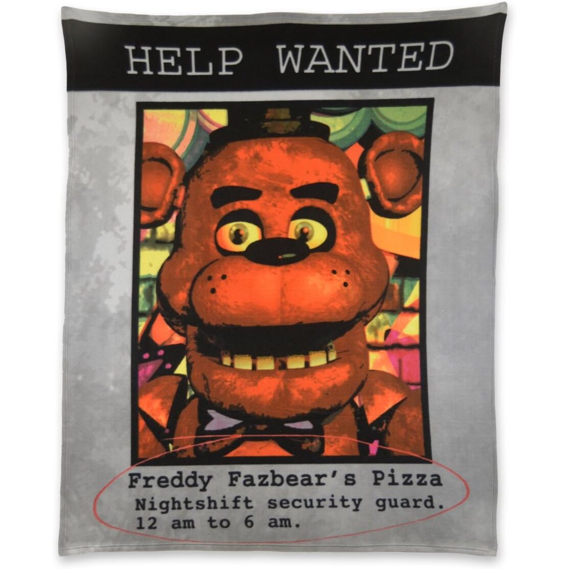 Five Nights At Freddy's Fleece Help Wanted Ad Fleece 1