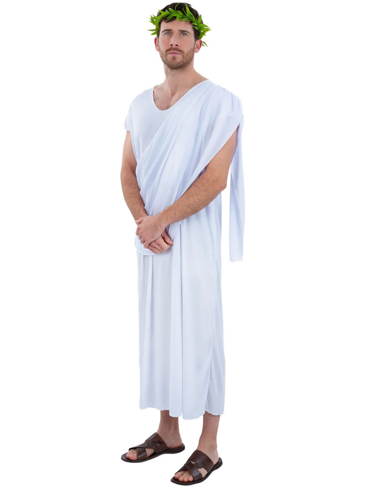 Unisex Toga Costume White Robe