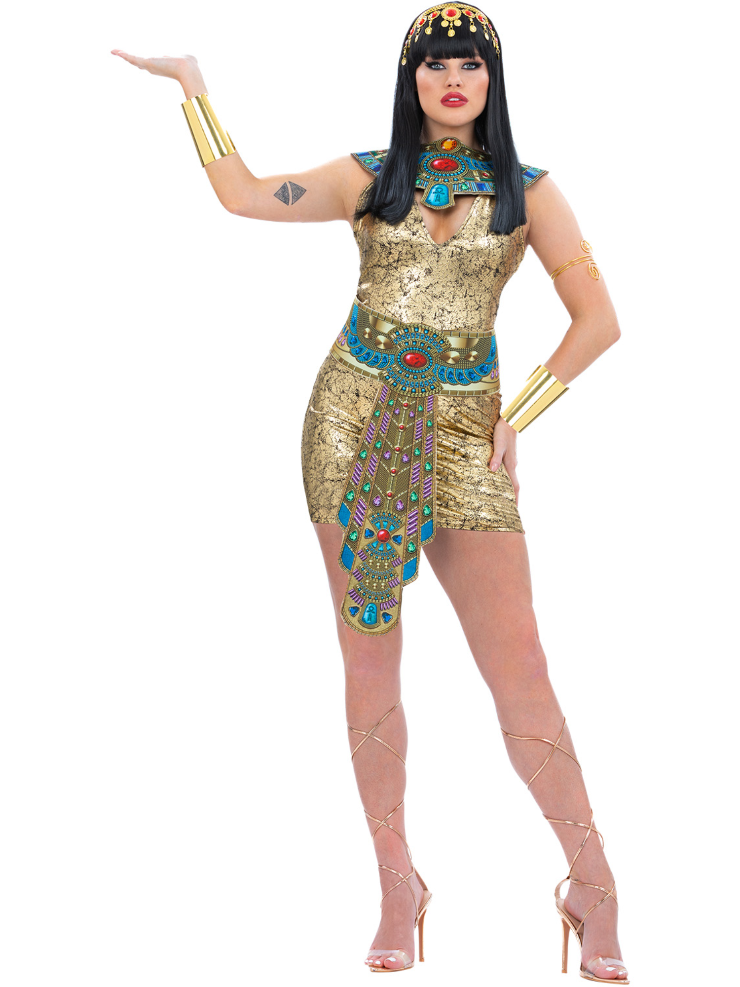 Fever Egyptian Costume for Women The Mummy Gold Dress 4