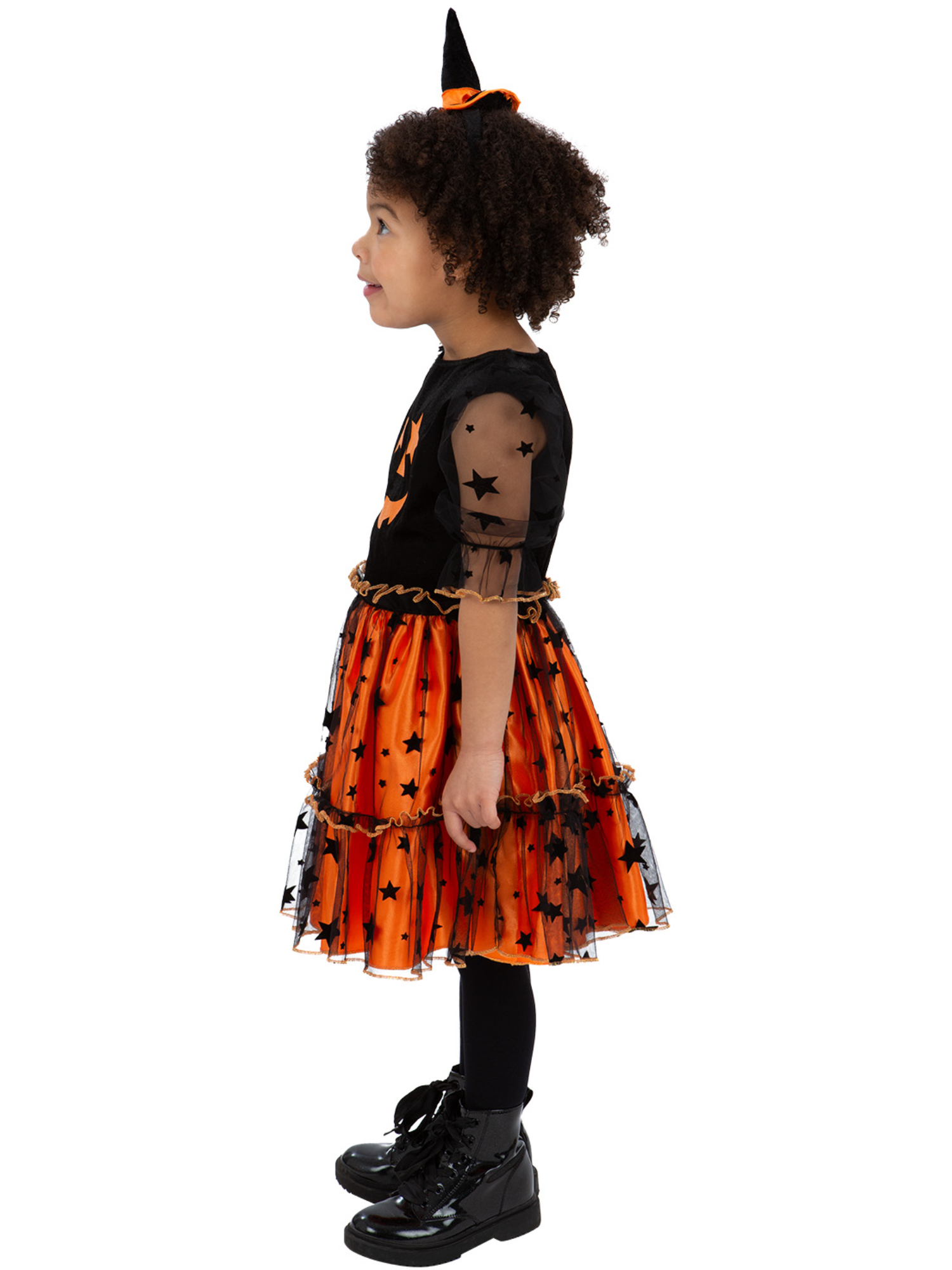 Pumpkin Dress with Headband for Kids 2