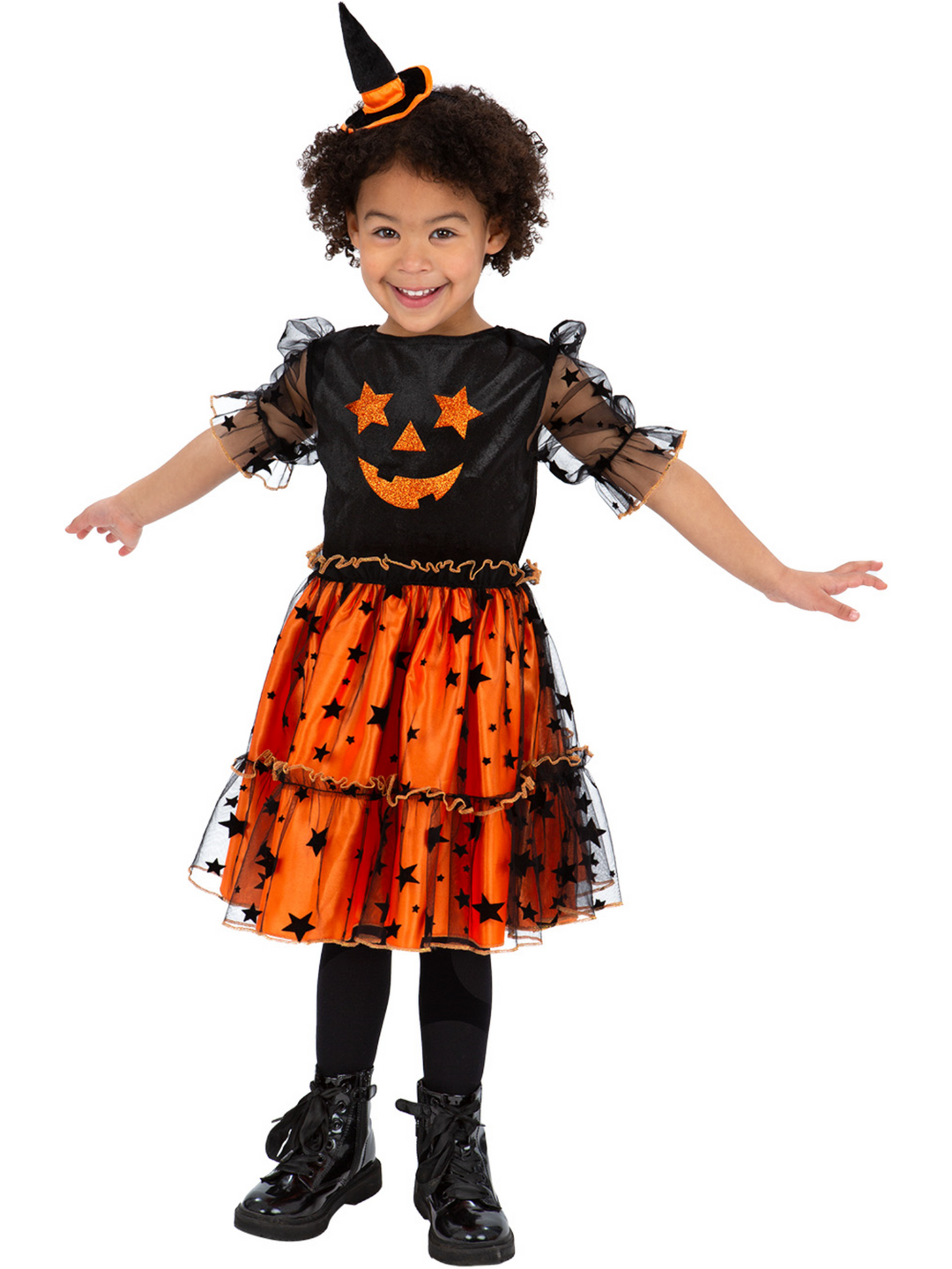 Pumpkin Dress with Headband for Kids