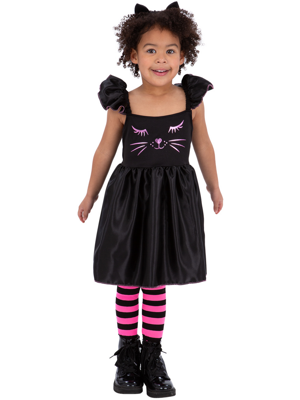 Toddler Cat Dress with Headband 2