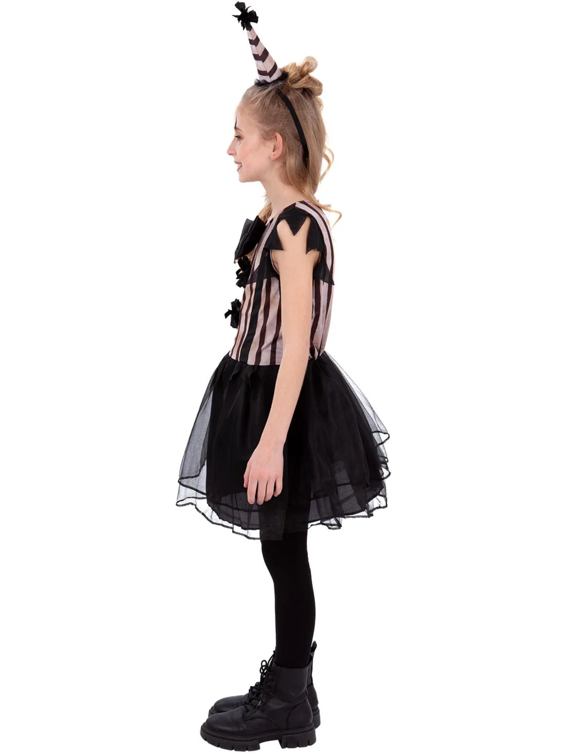 Dark Vintage Clown Costume Girls Dress and Hat 2
