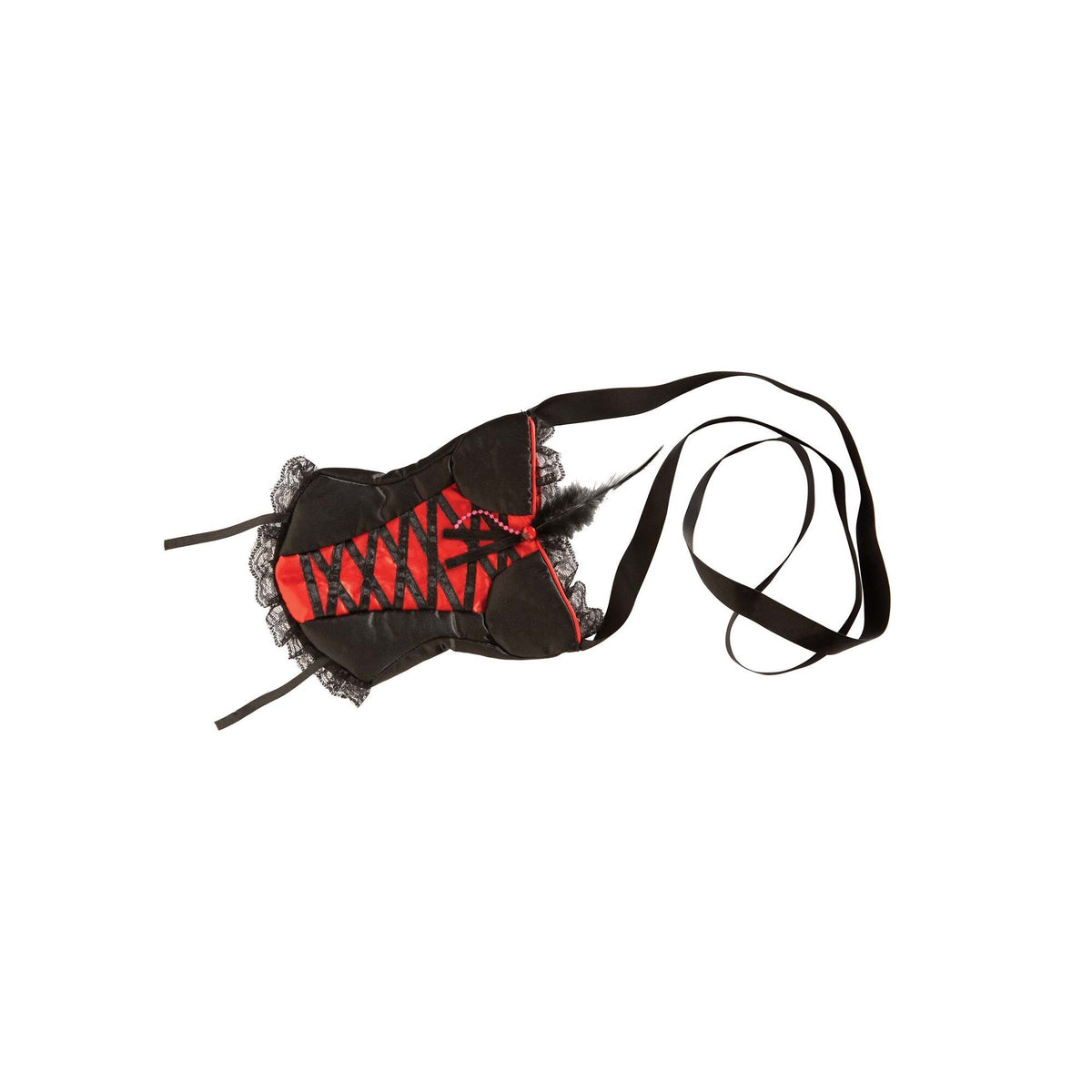 Corset Shaped Bag Feather Lace 1