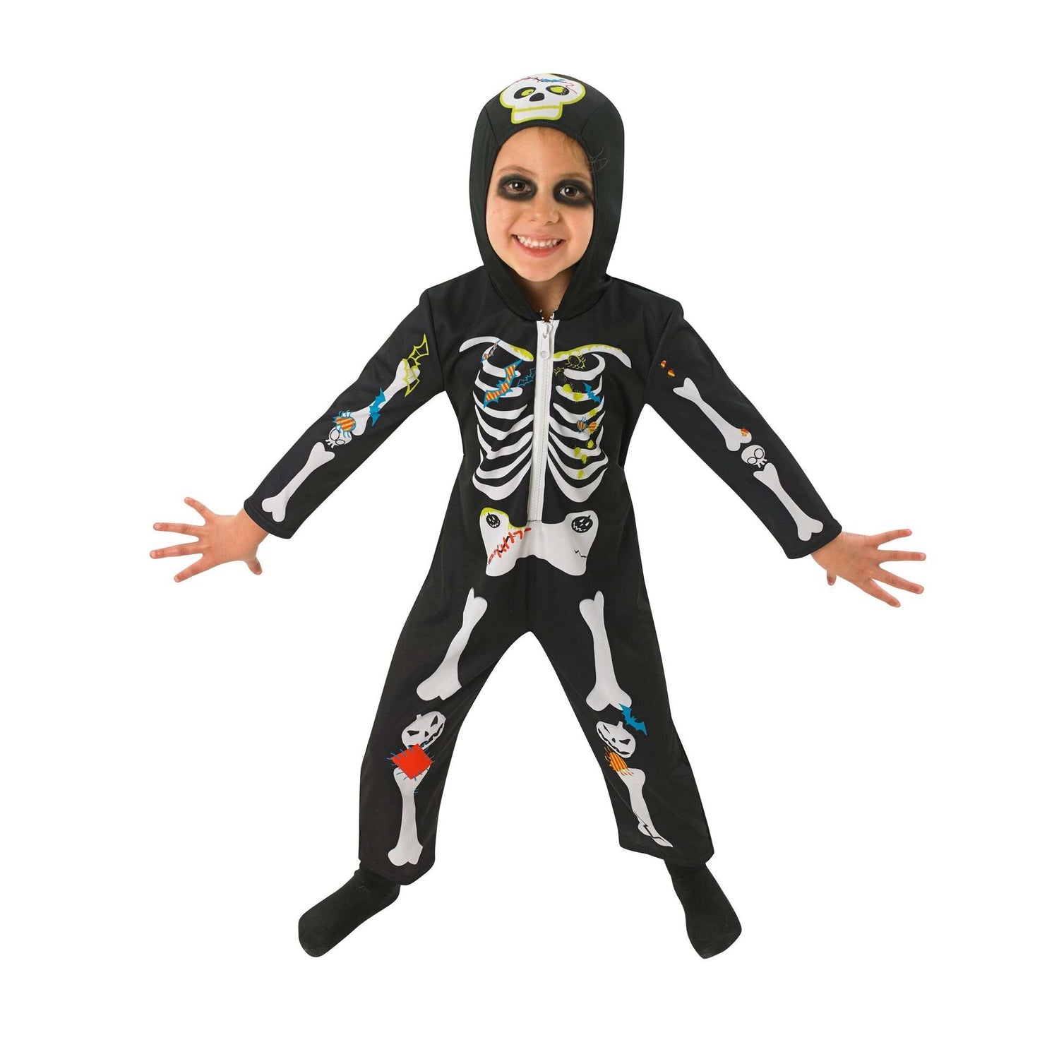 Skeleton Costume for Infants Jumpsuit with Hood 1