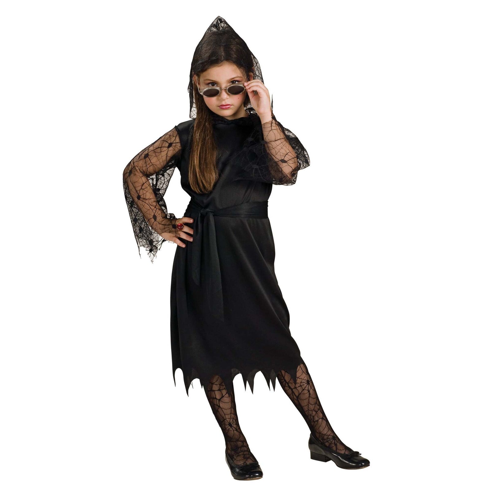 Kids Gothic Lace Vampiress Costume 1