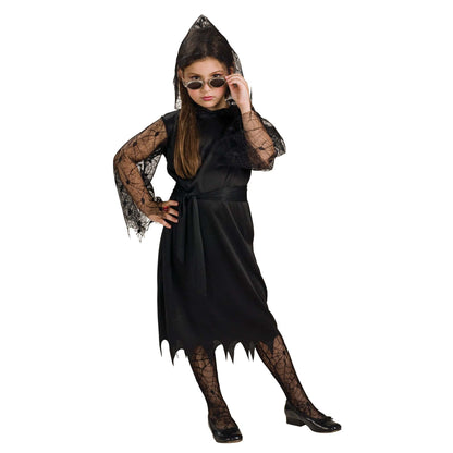 Kids Gothic Lace Vampiress Costume 1
