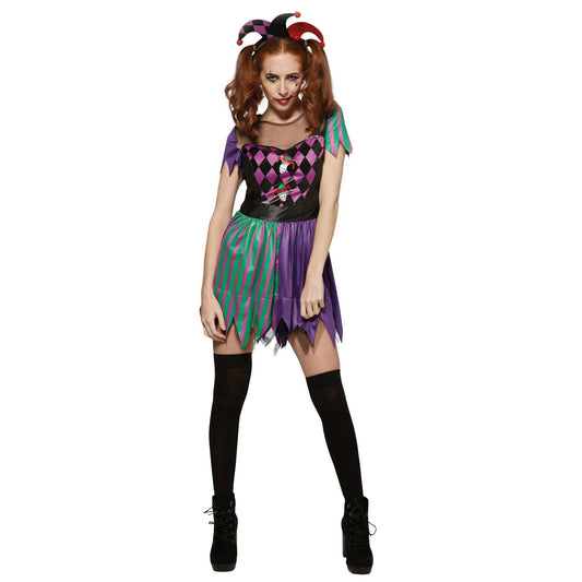 Harlequin Jester Costume Ladies 1