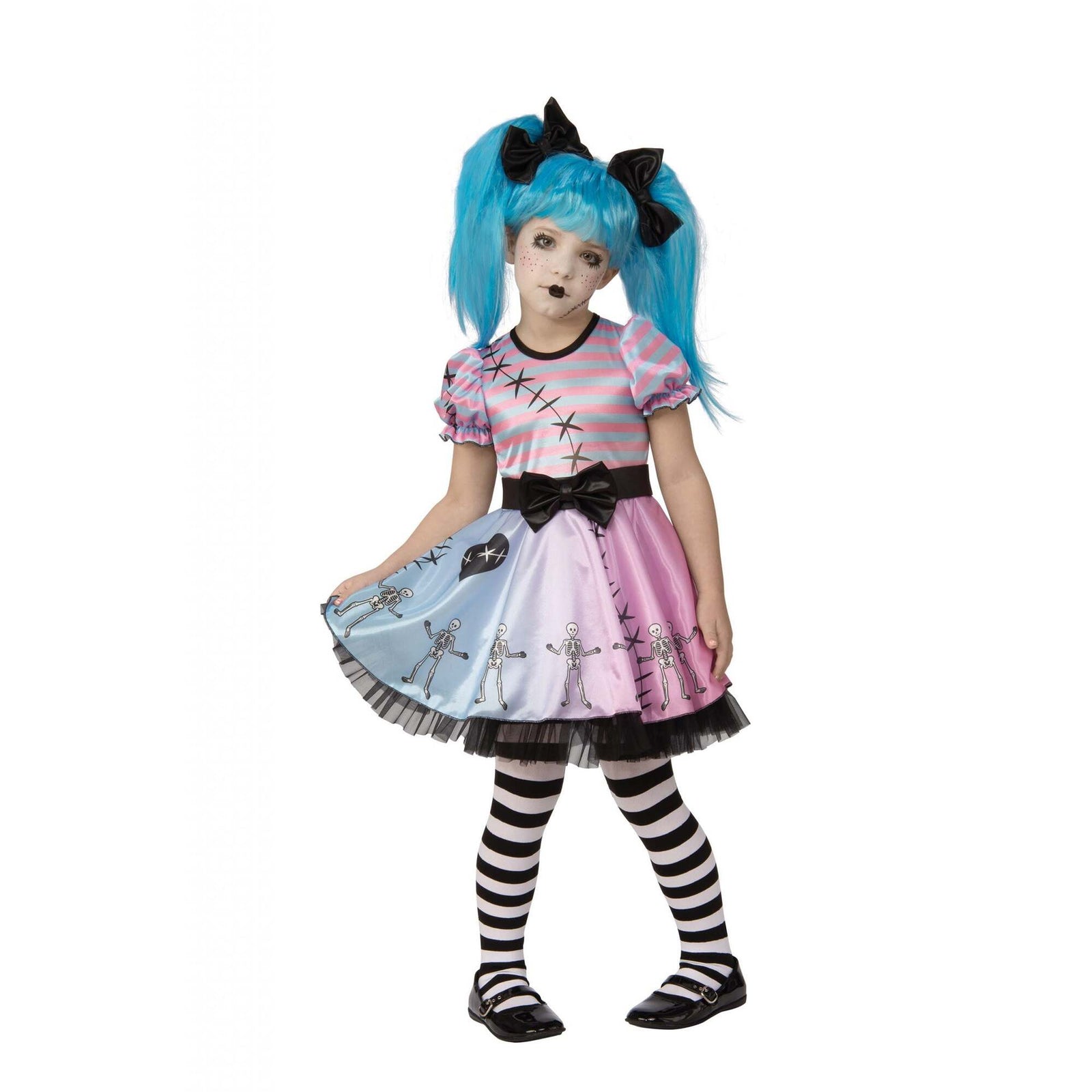 Little Blue Skelly Cpstume for Girls 1