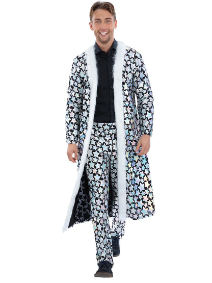 Unisex Star Gazer Coat Holographic Iridescent