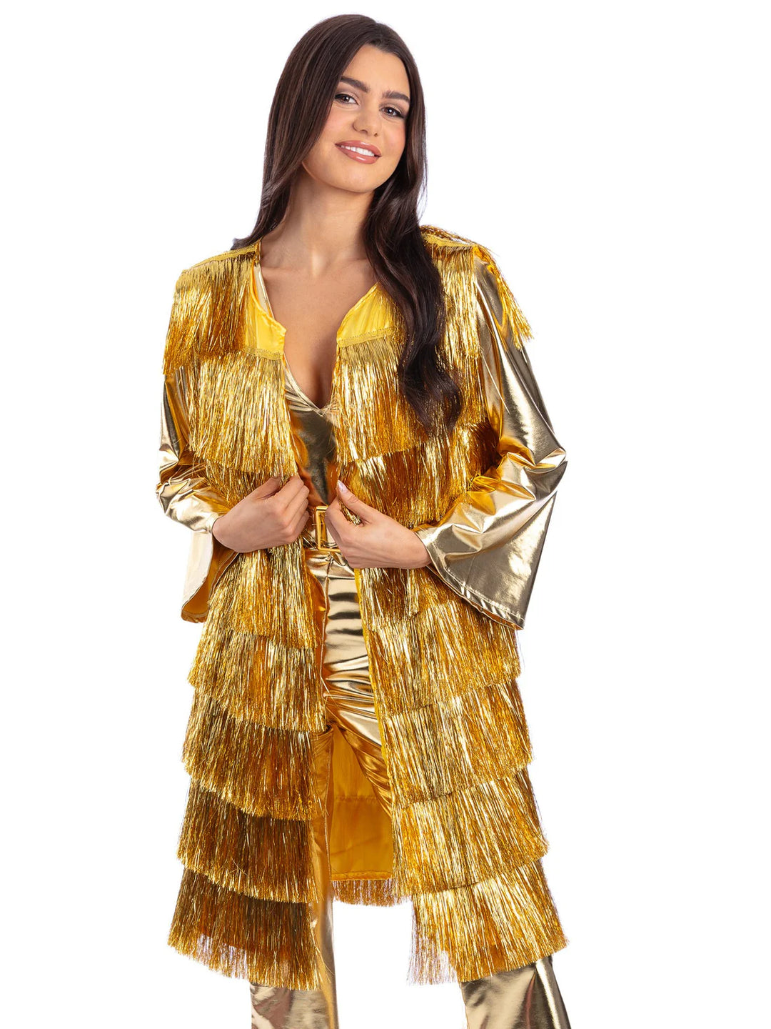 Fever Tinsel Festival Waistcoat Gold