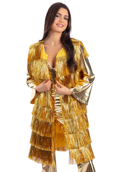 Fever Tinsel Festival Waistcoat Gold
