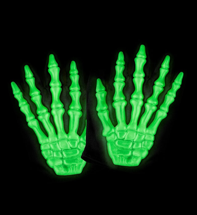 Glow In The Dark 3D Skeleton Gloves Child Size