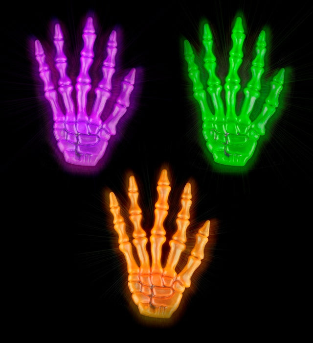 Neon 3D Skeleton Gloves 3 Colorsass.- Child Size