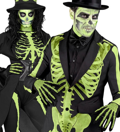 Glow In The Dark 3D Skeleton Gloves