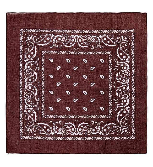 Brown Bandana 55X55 Cm - 100% Cotton