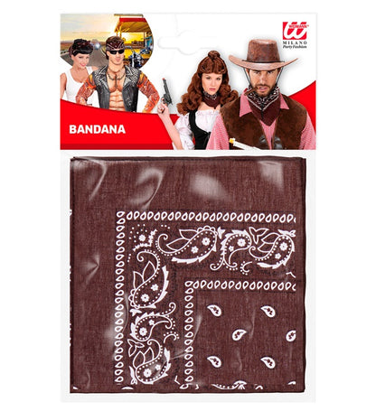 Brown Bandana 55X55 Cm - 100% Cotton
