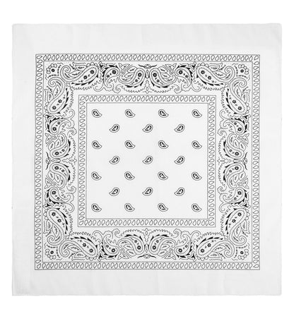 White Bandana 55X55 Cm - 100% Cotton