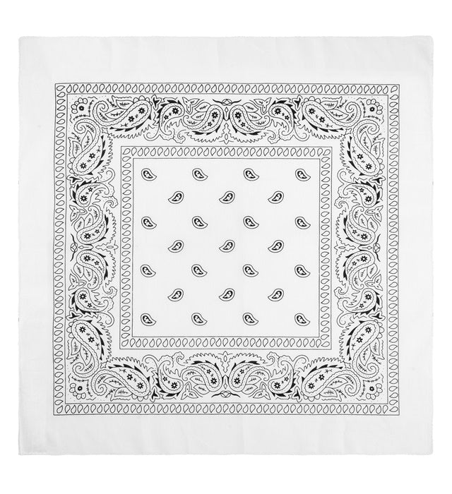White Bandana 55X55 Cm - 100% Cotton