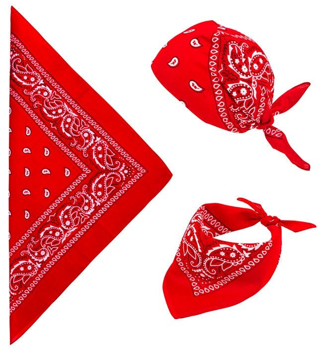 Red Bandana 55X55 Cm - 100% Cotton