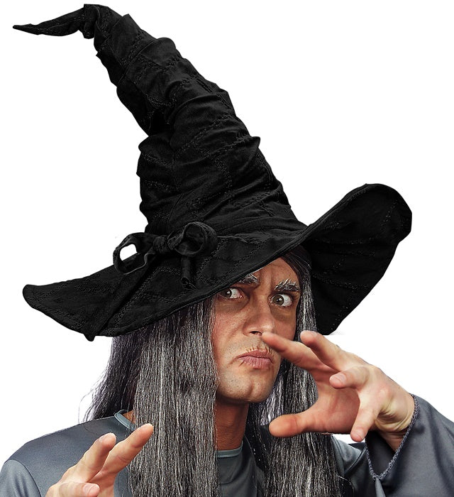 Suedelook Wizard/Witch Hat Black Color