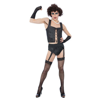Rocky Horror Show Frank N Furter Costume Necklace Corset Glovettes Pants Suspender Belt 1