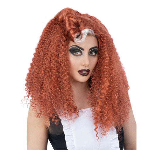 Rocky Horror Show Magenta Wig Red Long Wavy with Victory Roll 1