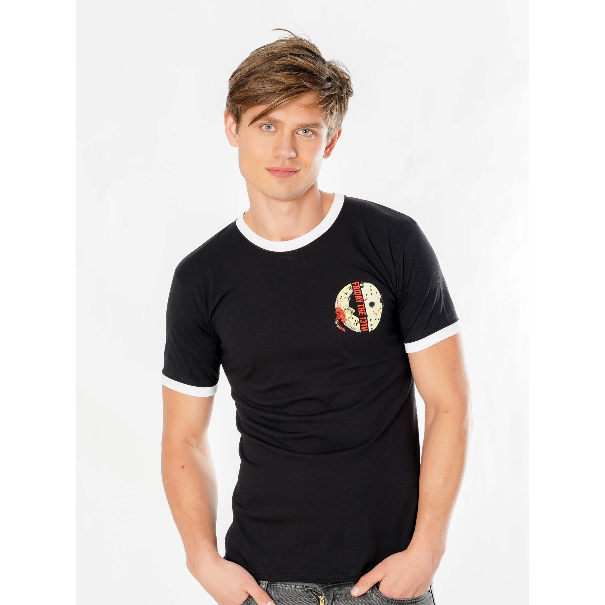 Friday The 13th Life Ring Mask Reverse T Shirt 1