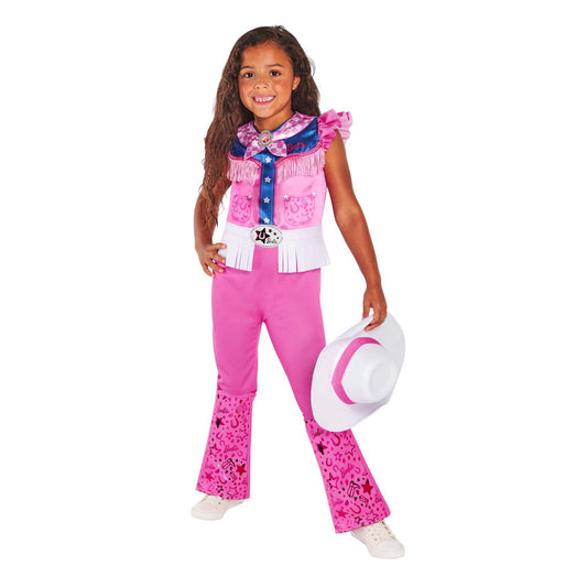 Barbie Cowgirl Child Costume Pink Jumpsuit 1