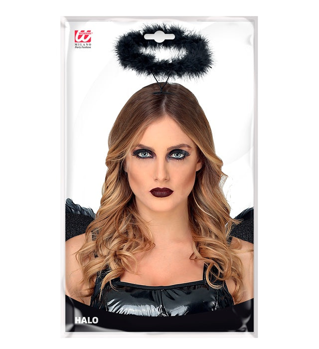 Black Marabou Halo