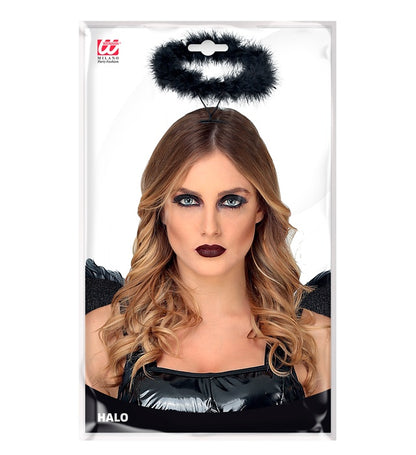 Black Marabou Halo