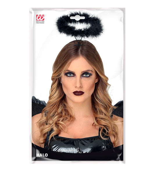 Black Marabou Halo