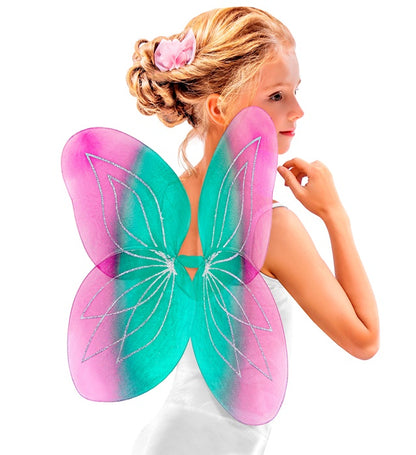 Azur & Pink  Wings 58X46 Cm