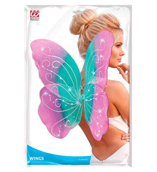 Azur-Purple-Pink Butterfly  Wings 85X50 Cm