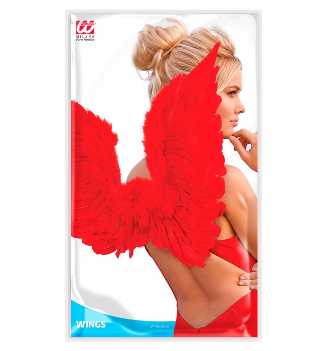 Red Feathered Wings 78X36 Cm